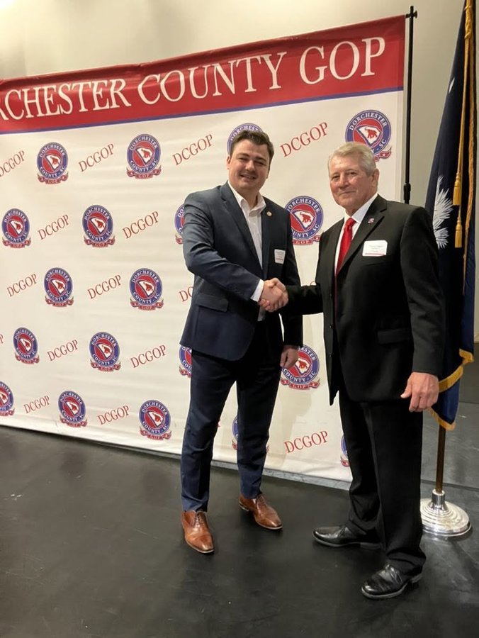CJ Westfall working with the Dorchester County Republican Party